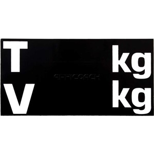 WEIGHT STICKER WITH NUMBERS BLACK
