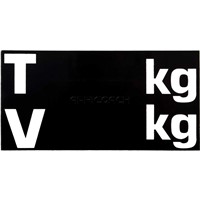 WEIGHT STICKER WITH NUMBERS BLACK