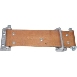 CHECK STRAP DOOR CATCH 240mm BROWN LEATHER TYPE