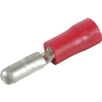 TERMINAL BULLET INSULATED RED MALE 4mm