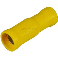 TERMINAL BULLET INSULATED YELLOW FEMALE 5mm