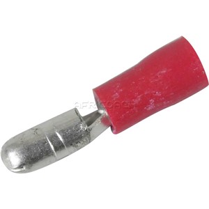 TERMINAL BULLET INSULATED RED MALE 5mm