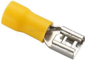 TERMINAL SPADE INSULATED YELLOW FEMALE