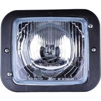HEADLIGHT HELLA SQUARE WITH BLACK FRAME A4109