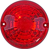 TAILLIGHT ROUND RINDER RED 2 POINT 5W CRYSTAL LENS
