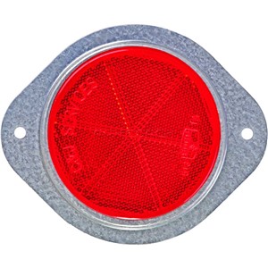 REFLECTOR ROUND METAL RED