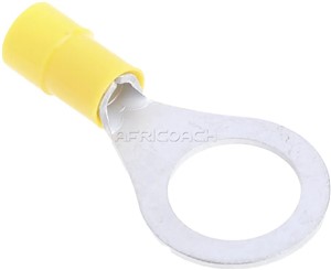 TERMINAL EYE INSULATED 12mm YELLOW