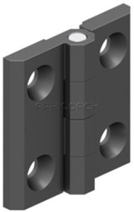 HINGE LEAF 50x50mm WITH HOLES ZINC BLACK 318-V1-1-2