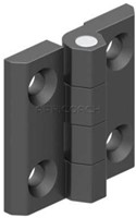 HINGE LEAF 60x60mm WITH HOLES ZINC BLACK 329-V1-1-2