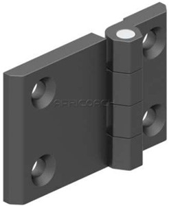 HINGE LEAF 60x90mm WITH HOLES ZINC BLACK 350-V1-1-2