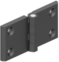 HINGE LEAF 60x120mm WITH HOLES ZINC BLACK 351-V1-1-2