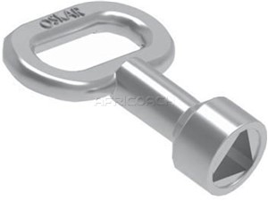 KEY MEDIUM 9mm TRIANGLE CHROME 203-1-K5-1