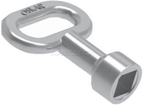 KEY MEDIUM 8mm SQUARE CHROME 203-1-K9-1
