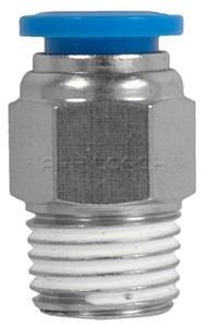AIR STUD FITTING R1/4 MALE THREAD TO 8mm TUBE STRAIGHT