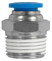 AIR STUD FITTING R3/8 MALE THREAD TO 8mm TUBE STRAIGHT