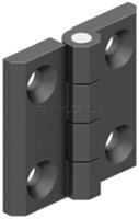HINGE LEAF 40x40mm WITH HOLES ZINC BLACK 317-V1-1-2