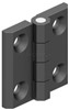HINGE LEAF 40x40mm WITH HOLES POLYAMIDE BLACK 317-V1-2-2