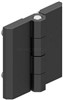 HINGE LEAF 40x40mm WITH STUDS POLYAMIDE BLACK 317-V2-2-2