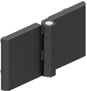HINGE LEAF 60x120mm WITH STUDS ZINC BLACK 351-V2-1-2