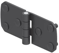 HINGE LEAF 60x136mm WITH STUDS STEEL BLACK 360-V3-2