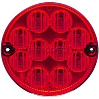 TAILLIGHT ROUND 95mm LED RED 3 PIN