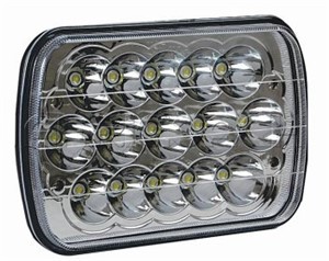 HEADLIGHT NEO 1LE INSERT RECTANGULAR 15 LED 195x140mm