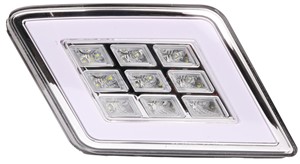 TAILLIGHT SQUARE WHITE LED UNIVERSAL RH