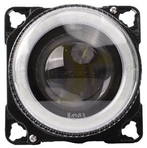 HEADLIGHT 90mm HIGH BEAM LED DRL PL G2 ANGEL EYE