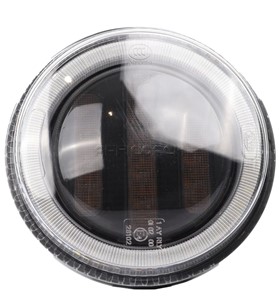 HEADLIGHT COMBO 90mm LED DRL, INDICATOR &amp; PL ANGEL EYE
