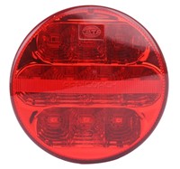 TAILLIGHT ROUND 65mm LED RED 3 PIN