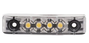 MARKER LIGHT RECTANGULAR WHITE LED 65x16mm