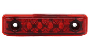 MARKER LIGHT RECTANGULAR RED LED 65x16mm