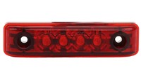 MARKER LIGHT RECTANGULAR RED LED 65x16mm